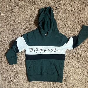 Kids' Green and Black Hoodie - The Future is Now